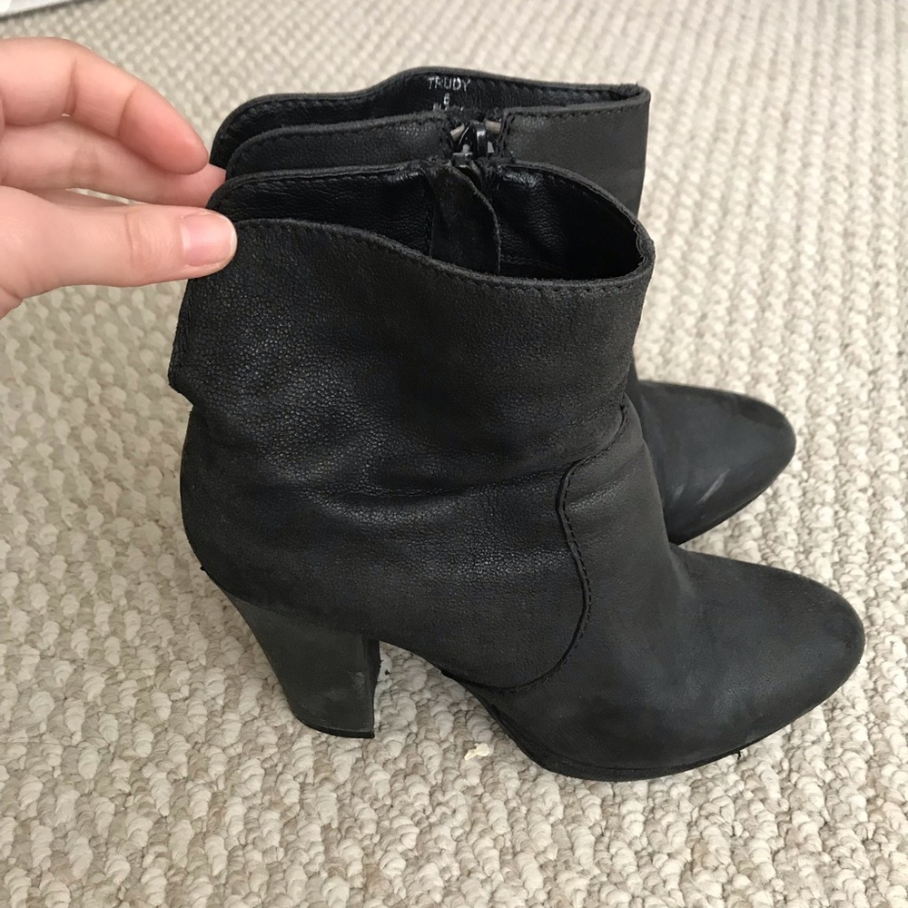 Trudy black heel booties